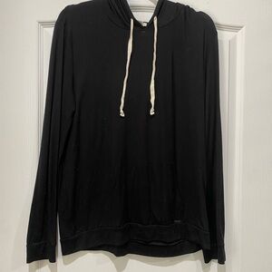 Express Black Hoodie with Cream strings